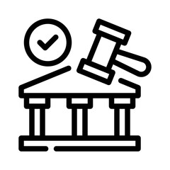 law firm line icon