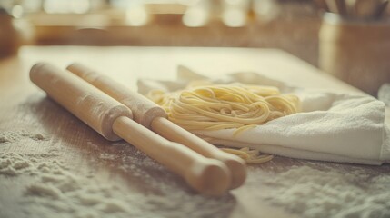 Minimalist background template for noodle product design, highlighting empty packaging objects like fast food boxes, dessert bags, and porridge cups in a clean, white space.
