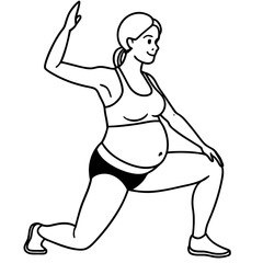 pregnant woman doing exercise