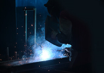 two welders welding at the same time