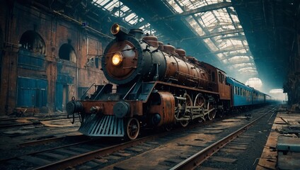 Obraz premium vintage steam train