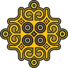 Stylish vintage floral pattern with black, and white colors contrasting background. Ornamental style all over geometric vector design, fabric, apparel textile block