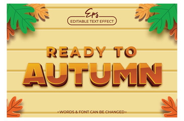 a poster that says  ready to Autumn text  on a yellow background.