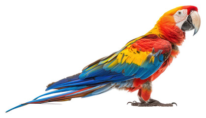 Fototapeta premium PNG Colorful macaw parrot isolated white