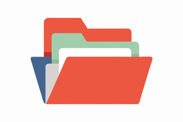 folders with pockets vector icon on white background