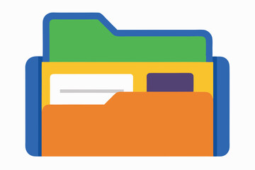 folders with pockets vector icon on white background