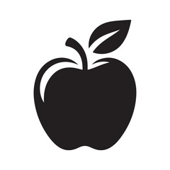 Apple icon silhouette vector art illustration 