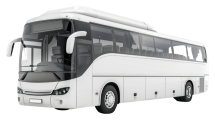 PNG White coach bus transportation vehicle double decker bus.