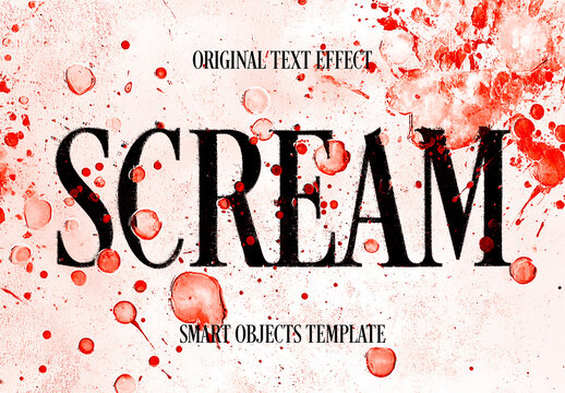 Horrow Blood Text Effect Mockup With Generative AI