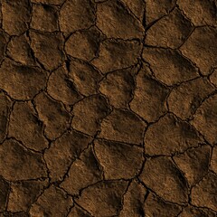 Dry cracked mud, dry caked brown mud