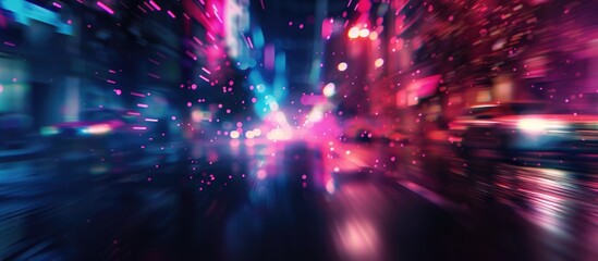 Abstract Blurred Background Defocused In The Dark Night