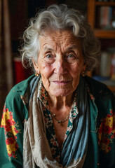 Dojrzała kobieta: portret z naturalnym wyrazem twarzy i lekkim uśmiechem