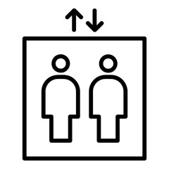 Elevator line icon. Lift outline sign