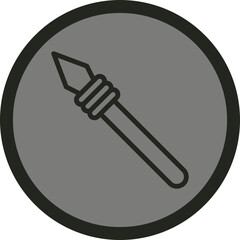 Javelin Spear Vector Icon Design