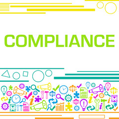 Compliance Colorful Texture Bottom Square Business Symbols 