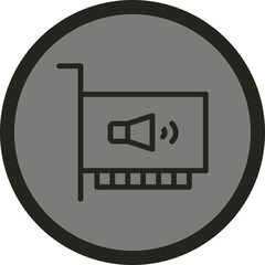 Sound Card Vector Icon Design