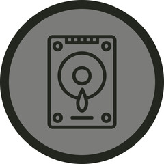 Hard Drive Vector Icon Design