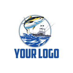 vector logo tuna fishing