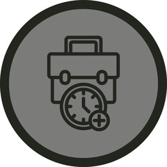 Overtime Vector Icon Design