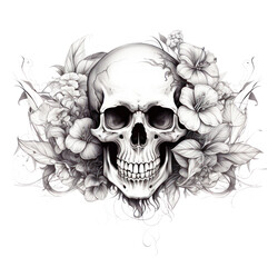 PNG Tattoo drawing sketch art.