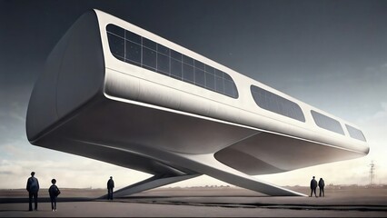 Estación espacial, o construcción futurista. Su arquitectura es vanguardista. Autosustentable. 