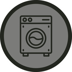 Washing Machine Vector Icon Design