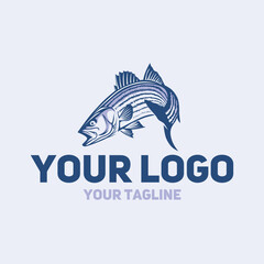 vector logo large mouth bass
