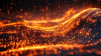 Naklejka premium An abstract digital background ideal for technological processes, neural networks, AI digital storage, and educational science.