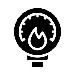 gas meter glyph icon
