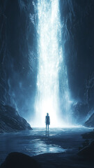 Obraz premium Healing Waters, cleansing the mind and the rejuvenating effects of self-care on mental 