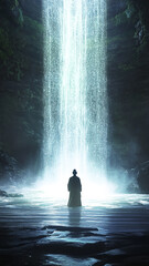 Fototapeta premium Healing Waters, cleansing the mind and the rejuvenating effects of self-care on mental 