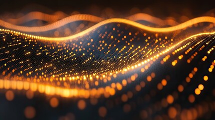 An abstract digital matrix background showcasing futuristic big data information technology, with motion graphics and blockchain elements.