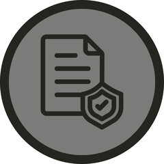 Fototapeta premium Protected File Vector Icon Design