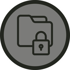 Obraz premium Folder Lock Vector Icon Design