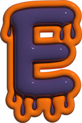 3D Halloween Alphabet E