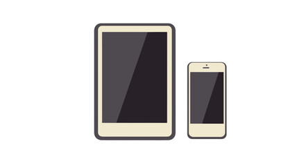 Vector Illustration of a Tablet and Mobile Phone Icon for Digital Device Concepts, Technology Interface, and Modern Communication