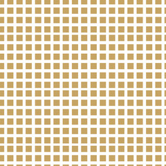 Abstract geometric pattern with squares, stripes, lines. Seamless vector background. White and gold ornament. Modern graphic design.