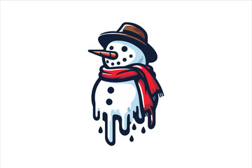 Snowman vector illustration. Snowman Icon Vector Illustration. Snowman Silhouette Vector Illustration.