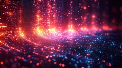 An abstract technology background ideal for applications like neural networks, cybersecurity, supercomputers, and cloud computing.