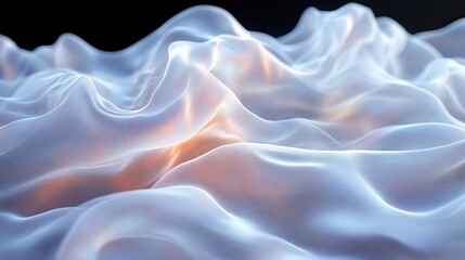 Obraz premium An abstract technology background visualizing fabric waves, creating a soft, flowing digital effect.