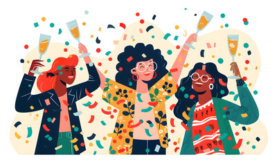 New Year and Christmas graphic advertising background