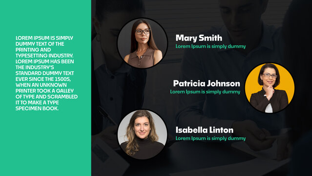 Slide Consisting of Lower Thirds and Pictures in Corporate Style