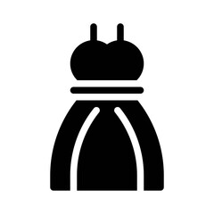 wedding gown glyph icon