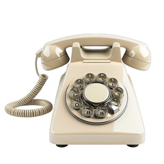 old telephone on transparent background png