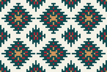 Fabric Pattern Islamic Pattern Backgroundfolk Embroidery, Aztec Geometric Ornament Print. Design for Carpet, Wallpaper, Clothing, Wrapping, Fabric