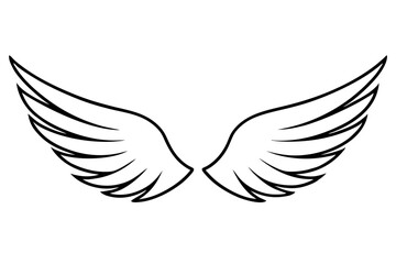 angel wings vector silhouette 