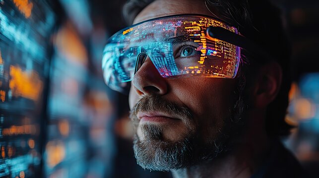Augmented reality technology integrates time data into visual enhancements, paving the way for future advancements in vision capabilities. - Powered by Adobe