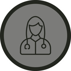 Female Doctor Icon Design