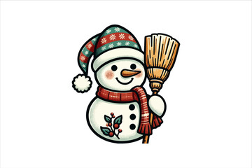 Snowman vector illustration. Snowman Icon Vector Illustration. Snowman Silhouette Vector Illustration.