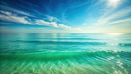 Obraz premium Tranquil seafoam green ocean with gentle waves, perfect for meditation and relaxation, serene, sea, ocean, water, tranquil